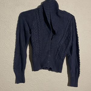 Navy blue cowl neck sweater size XL